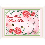 ABC 3D Diamond Painting One Hundred Years of Happiness Clock H1058, Y252 (CUSTOMER SELF-ATTACHED) Si