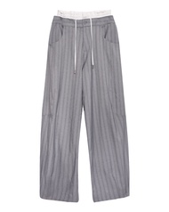 Kloset Design Pinstripe Trousers  (LS2-25-P006) กางเกงขายาวลายริ้วสุดคลาสสิก มาพร้อมซับในดีไซน์บ็อกเ