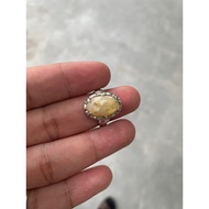 cincin perak batu mani gajah