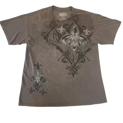 2000s MMA Elite Trendy Retro Fashion Print Round Neck Short Sleeved T shirt men Y2K Street Style Got