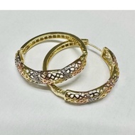 Tricolor Ladies Elegant Big Hoop earrings