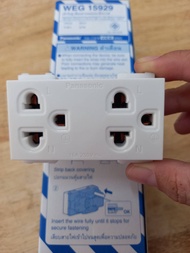 ปลั๊กกราวด์ ปลั๊กกราวด์คู่ พานาโซนิคPanasonic รุ่น WEG 15929  **1 กล่อง 10ตัว**