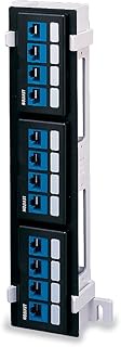Leviton 49255-Q89 QuickPort 12-Port Patch Block, Mounting Bracket Sold Separately,Black