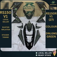 Rapido Cover Set Coverset Bodyset  RS150R RS150 WINNER150 RS V1 V2 V3 (27) HIJAU LUMUT  Sticker Tanam