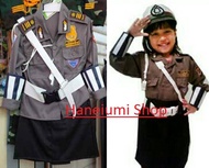 Baju seragam anak perempuan POLISI WANITA / POLWAN paket lengkap