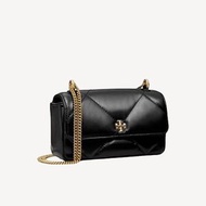 Tory Burch Kira 菱格形絎縫迷你翻蓋肩背包 黑色 (154710-001)【平行進口】