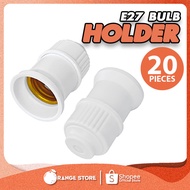 20PCS Lamp Holder E27 Bulb Holder Plastic Standard Screw-in Socket Lampu Mentol LED Bulb Lampholder 