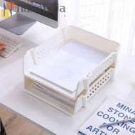 NANZHIJIA A4 File Storage Tray, Papers Rack Desktop Organizer Stackable File Rack, Fashion File Orga