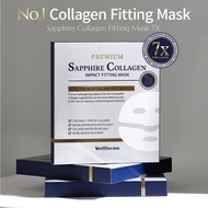 WellDerma Hydrogel Sapphire Collagen Fitting Mask รุ่นใหม่เข้มข้นขึ้น 7 เท่า 1 กล่อง 4 แผ่น มีอ.ย.