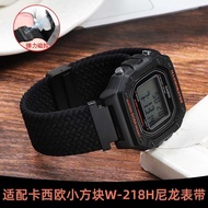 Suitable for Casio Small Square W-128H AE1200 F91W A158 A168 Convex Mouth Magnetic Nylon Strap