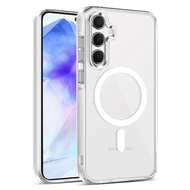 MOCOME Wireless Charging case Samsung S25 FE/S25FE/S24/S24FE/S23 Clear Magnetic S24FE