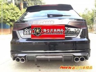 ※ 鑫立汽車精品 ※ AUDI A3 14-16年 5D RS3 一般版 V1 碳纖維 卡夢 後下巴 後中飾板 後中包