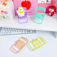 CLEOES Mini Chair Phone Stand, Plastic Decorative Mobile Phone Holder, Creative Mini Chair Foldable 