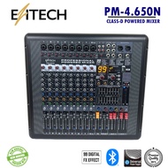 EZITECH CLASS-D POWERED MIXER PM4.650N (650W /4 OHM) (8 CHANNEL MIC INPUT &amp; 4 CHANNEL SPEAKER OUTPUT) This Powered Mixer