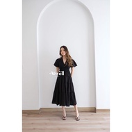 Megan Ruffle Linen Dress - Atwell Apparel