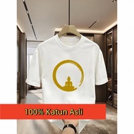 White Short Sleeve T-Shirt with Dhyana Style Buddha Statue Print, Free Shipping