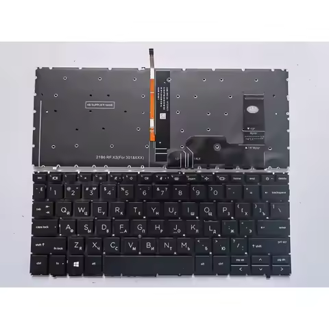 New Backlit Keyboard for HP 440 G9 and 445 G9 Russian Layout
