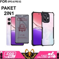 2IN1 Shockproof Case OPPO A5 PRO 5G A5I PRO Bonus Tempered Glass Blue