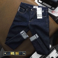 Men's plain jeans, soft and stretchy fabric, 2 colors dark blue and black, lightweight men's jeans 1