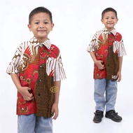 PRIA KEMEJA Batik Shirt Children's Shirt Men Uniform - BATIK Clothes For Boys Age 2-12 Years
