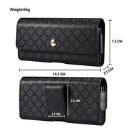 Universal Waist Packs Diamond Leather Mobile Phone Case Belt Clip Pouch For Samsung Z Fold7 Fold 3 4