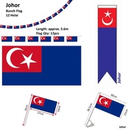 Bendera Johor Hand Flag/ Spring Flag / Car Flag / Bunch Flag Johor