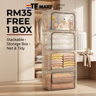 TFMART 24L/80L/110L Transparent Foldable Storage Box Clothes Organizer Clothes Storage Oxford Storag