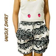 Taslan alphabet design shorts