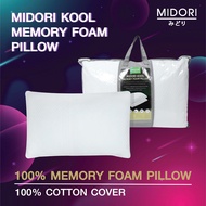 MIDORI หมอนโรงแรม 6 ดาว⭐ MEMORY FOAM เปลือกหมอน Cotton 100% ไม่ก่อให้เกิดภูมิแพ้