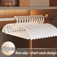 50pcs Premium Hanger No Trace Non-slip Plastic Adult Clothes Hanger Baju Dewasa Penyangkut Baju衣架