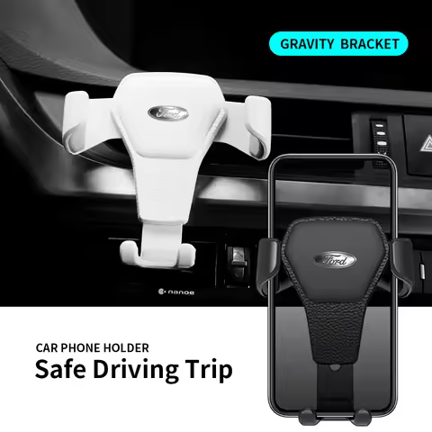 Car Emblem Phone Holder Gravity Holder Accessories For Ford Focus Mk2 MK3 MK7 MK4 Fiesta Ranger Must
