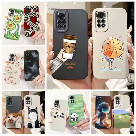 For Xiaomi Redmi Note 11 4G Case Redmi Note 11S Stylish Candy Painted Cover Soft TPU Phone Case For 