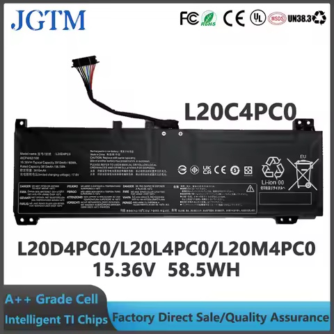 L20C4PC0 15.36V 58.5Wh Laptop Battery Replacement for Lenovo Legion 5-15ITH6H 5-15ITH6 5-15ACH6H 5-1