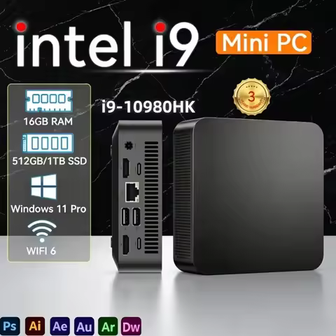 High Performance Mini Gaming Notebook 2026 New i9-10980HK Win11 Pro 16GB RAM 1TB/2TB SSD 4K WiFi6 Bl