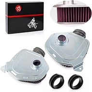 MOTO1988 AIR FILTER Set R & L W/seal Compatible with Honda CB350 CL350 SL350 K0-K5 1968 1969 1970 19