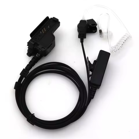 Covert Acoustic Air Tube Earpiece PPT Mic Headset for Motorola HT1000 XTS2500 XTS2250 MTS2000 MT2000