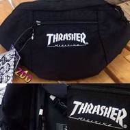 THRASHER腰包 白字基本帆布款