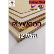 PLYWOOD 12mm Panel Wood Board Sheet Papan Kayu Timber/DIY Papan Rak Besi Table Top Panel