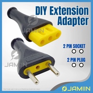 6A 250V 2 Pin Plug Male / Female DIY Plug 2 Pin Socket Plug Connector Plug Socket Kepala Plug Socket