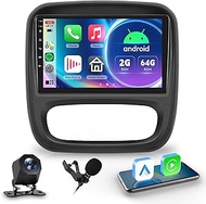 Hodozzy 2G 64GB Android Car Radio for Opel Vivaro B 2014-2018 / Renault Traffic 3 2014-2021 Wireless