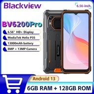 Blackview BV6200 Pro Waterproof Rugged Phone 6.56'' 6GB/128GB Smartphone 13000mAh 18W Fast ChargE NF