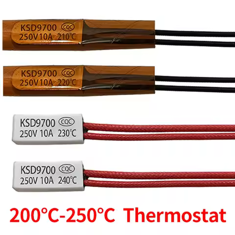 2/5/10PCS KSD9700 160C-250C Thermostat160C 170C 180C 200C 220C 210C 250C 5A10A High Temperatur Metal
