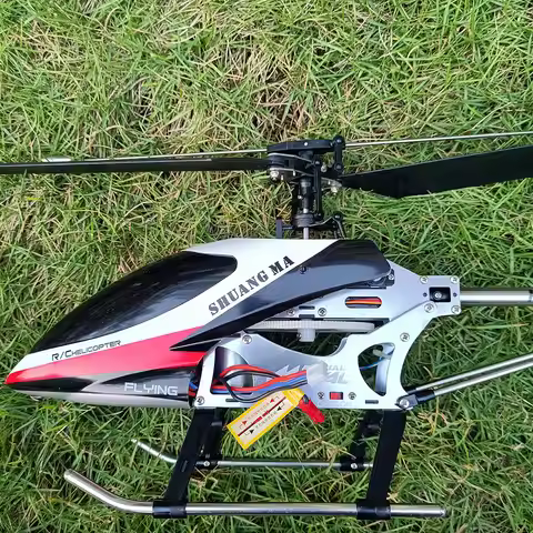 Double Horse DH9117 4CH 2.4GHz Single Blade Screw Propeller Gyro LED Metal Remote Control RC Helicop