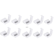CUY 10x LED Strips Connector Adapter Terminal 4 Pin  Connector For 5050 LED Light