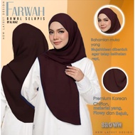 🌸 FARWAH Premium Chiffon Bawal Selapis – Bidang 45–50 | 20+ Stunning Shades BY kaftaniexclusive