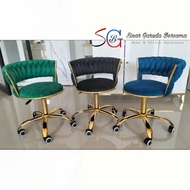 KURSI BAR  PUTAR / KURSI CAFE MEWAH PREMIUM / KURSI CAFE MODERN KEKINIAN GOLD / KURSI AESTHETIC KAKI