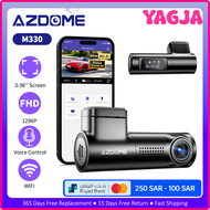 HAGGA AZDOME กล้องติดรถยนต์ Wi-Fi M330 FHD 1296P สำหรับรถยนต์การควบคุมด้วยเสียง0.96 "กล้องมองในความม