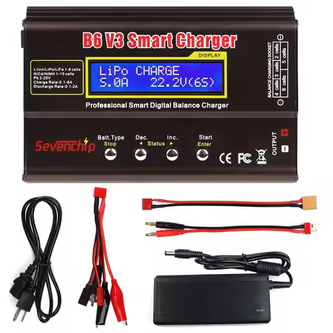 iMAX B6 V3 80W 6A Battery Charger LiHv Lipo NiMh Li-ion Ni-Cd Digital RC Charger Lipro Balance Charg