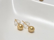 金珠 天然海水珍珠 南洋金珠  S925銀14K注金 耳釘