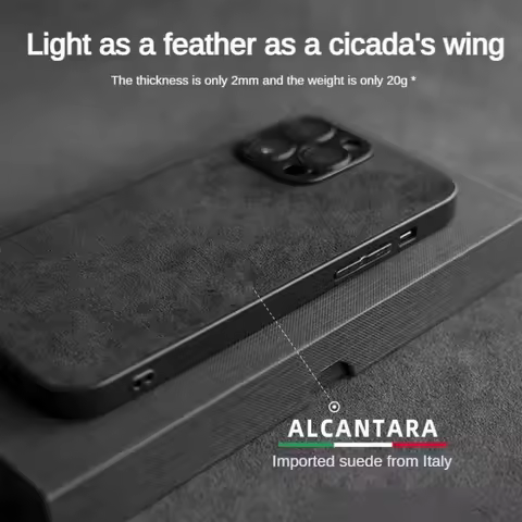 Luxury Alcantara Suede Leather Case for iPhone 16 Pro Max 15 Plus 14 13 12 11 Pro Precise Hole Camer